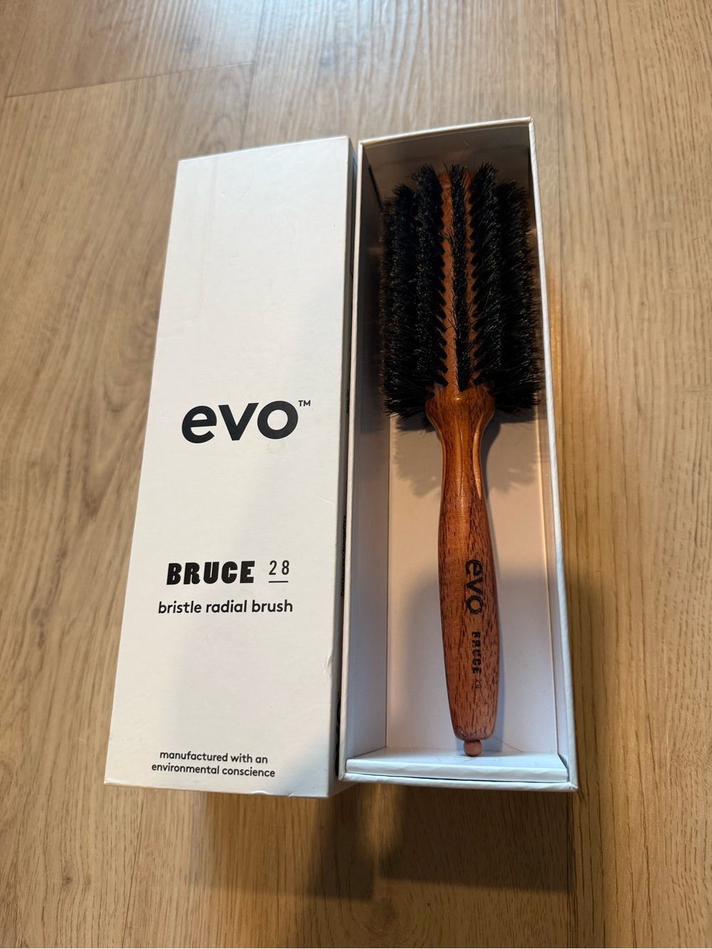 Evo Bruce 28 Bristle Radial Brush - Brown Handle with Black Bristles